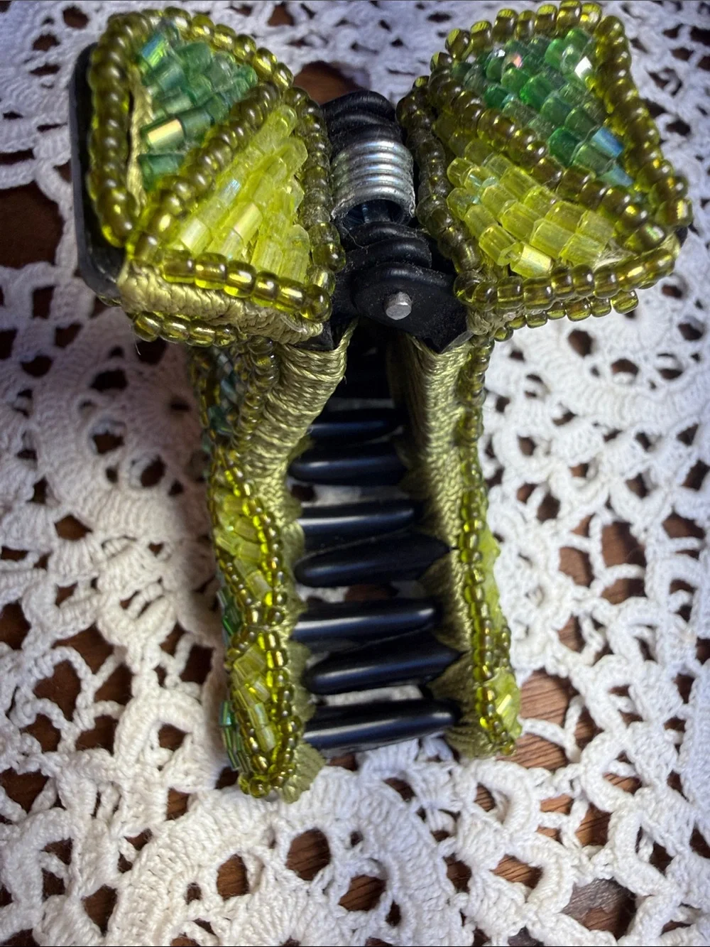 Handmade beaded green
